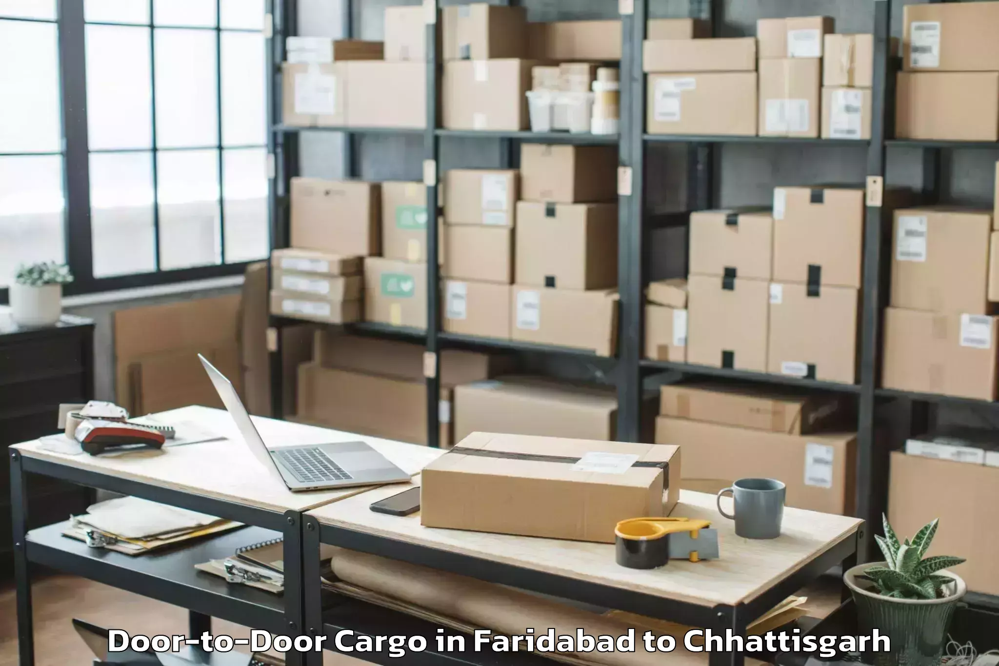 Get Faridabad to Magneto The Mall Raipur Door To Door Cargo